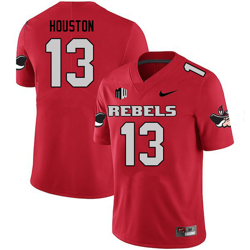 Men #13 Jeremiah Houston UNLV Rebels College Football Jerseys Sale-Scarlet - Click Image to Close